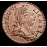 Farthing 1773 Obverse 2 Peck 913 UNC with traces of lustre