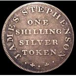 Shilling 19th Century Yorkshire Bridlington 1811 James Stephenson Withers 6 Fine