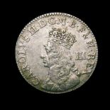 Maundy Threepence Charles II undated milled issue ESC 1958 VF