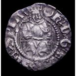 Penny Henry VIII Second Coinage Sovereign type, Archbishop Wolsey, Durham Mint, TW beside shield,