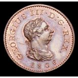 Farthing 1806 Copper Proof Peck 1389 KF13 nFDC and nicely toned