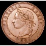 Penny 1860 Pattern in bronzed copper by Moore, Peck 2133, Freeman 861 Obverse 4, Reverse D, nFDC