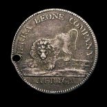 Sierra Leone Dollar 1791 KM#6 Fine, holed, rare with only 6560 pieces minted