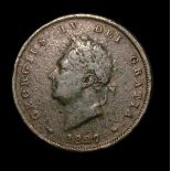 Penny 1827 Peck 1430 Fair with surface corrosion, Very Rare