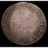 Halfcrown Edward VI Fine silver issue, walking horse with plume 1551 S.2479 mintmark y Near Fine,