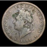 Penny 1827 Peck 1430 VG and pitted with some verdigris, Very Rare