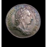 Maundy Threepence 1762 ESC 2033 UNC and attractively toned, slabbed and graded CGS 82