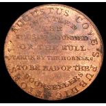 Augustus Cove, London medalet in the style of an 18th Century Halfpenny Token 27mm diameter and in