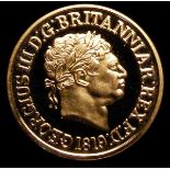 Sovereign 1819 a modern Fantasy restrike by Pobjoy Mint UNC with practically full lustre