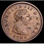 Penny 1806 No incuse curl Peck 1343 EF with a few tone spots