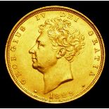 Sovereign 1829 Marsh 14 About EF/EF and lustrous the obverse with some contact marks