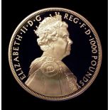 One Thousand Pounds 2012 Diamond Jubilee (one kilo) Gold Proof obv QEII portrait as inspired by