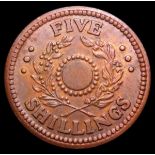 Australia - Internment Camp Token 5 Shillings undated (1943) struck in bronze without central hole