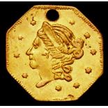 USA Half Dollar 1871 California Gold, Octagonal Obverse Small Liberty Head, Reverse 1/2 DOLLAR