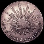 Mexico 8 Reales 1841PI JS San Louis Potosi KM#377.12 About UNC and nicely toned