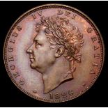 Farthing 1826 Bronzed Proof Peck 1440 Toned nFDC and bent, appears struck on a imperfect planchet