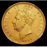 Sovereign 1827 Marsh 12 NGC AU58 we grade EF with some contact marks