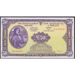 Ireland Republic Central Bank Lady Lavery £50 dated 4.4.77 series 02A 082870, Pick68c, cleaned &