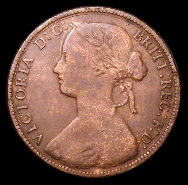 Penny 1862 Freeman 38 dies 2+G (signature on the bust) VG/approaching Fine, extremely rare with very