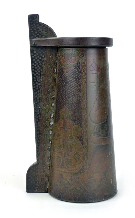 A William Crawford novelty biscuit tin in the form of a Russian tankard or bier steiner. h. 26cm - Image 3 of 4