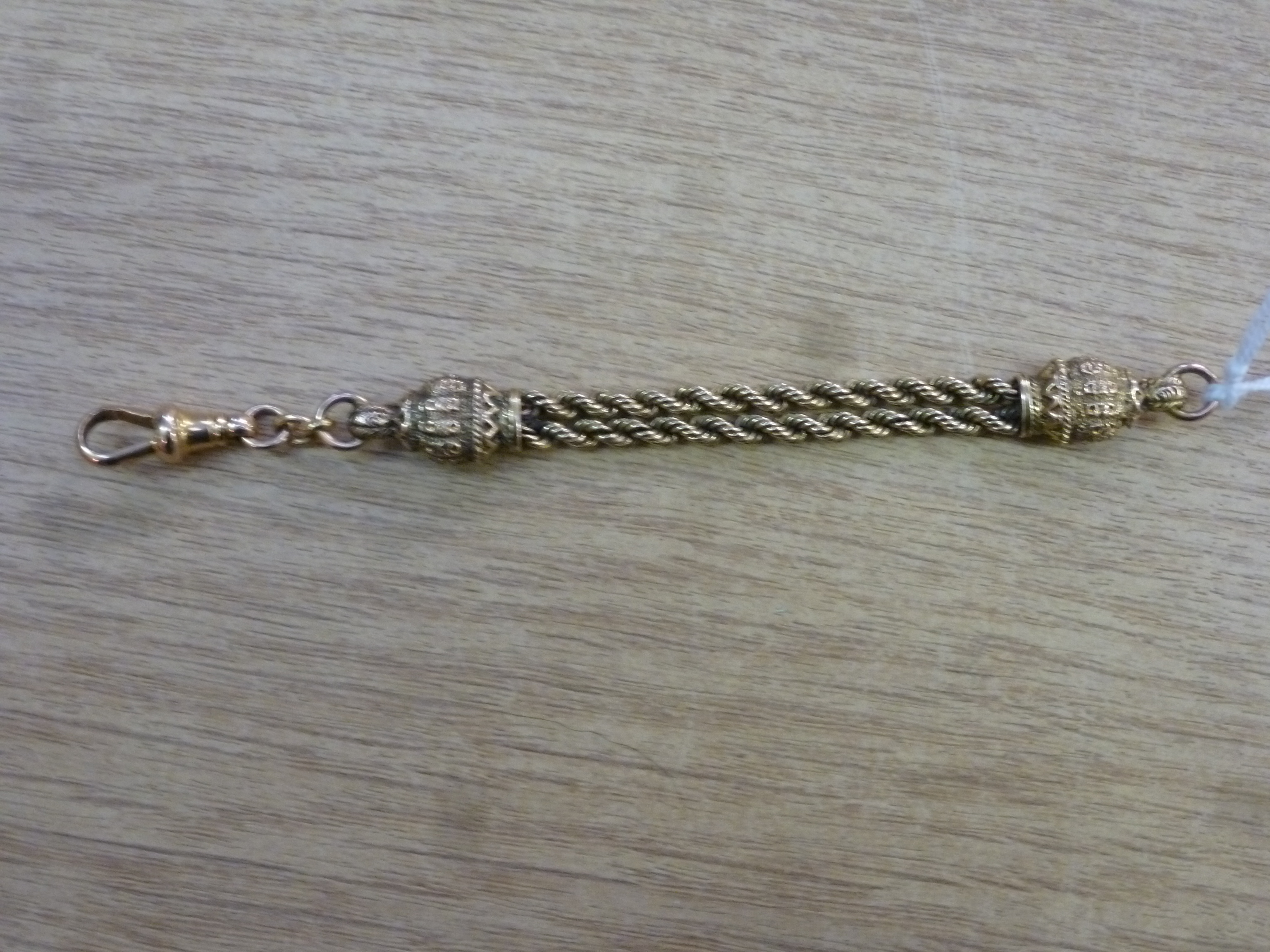 A 9 ct gold short watch or chatelaine ch - Image 2 of 4