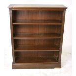 A mahogany bookcase with three adjustable shelves. h. 113cm, w. 91cm. CONDITION REPORT: Some