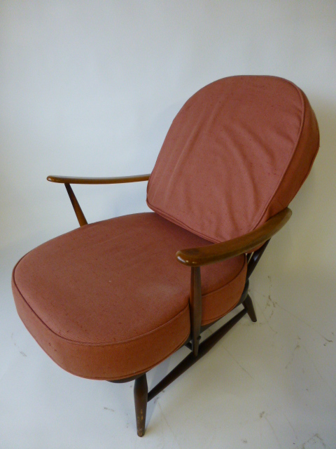 An Ercol stained beech armchair with loo - Image 3 of 3