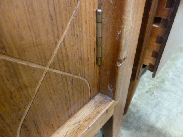 David Booth for Gordon Russell Ltd, a walnut and crossbanded 'Helix' sideboard, the two doors - Image 15 of 25