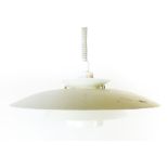 A 1970's white four tier ceiling light in the manner of Louis Poulsen CONDITION REPORT: working