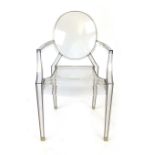 Philippe Starck for Kartell, a 'Louis Ghost' transparent plastic armchair CONDITION REPORT: No