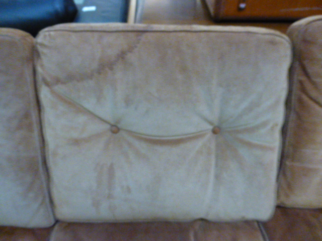 A Danish 1970's suede three-seater sofa on chrome supports by Eran, l. 180 cm CONDITION REPORT: - Image 6 of 8