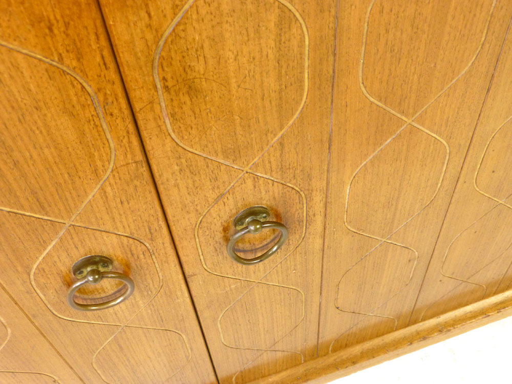 David Booth for Gordon Russell Ltd, a walnut and crossbanded 'Helix' sideboard, the two doors - Image 2 of 25