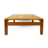 Ole Gjerlov Knudsen for France & Sons, a teak and crossbanded square coffee table on rectangular