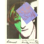 After Andy Warhol (1928-1987), 
Gerard Depardieu,
lithographic print,
21 x 28 cm
 CONDITION