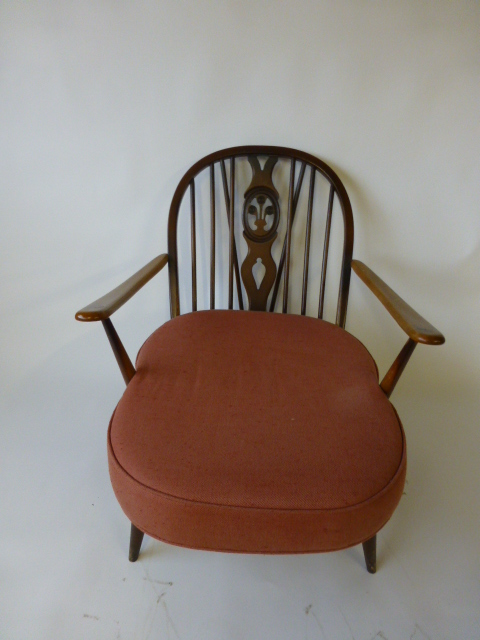 An Ercol stained beech armchair with loo - Image 2 of 3