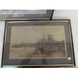 After W. L. Wyllie, Ship and harbour scenes, pair of sepia prints, unsigned, 35 cm x 60 cm (2)