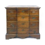 A Dutch oak chest of drawers, 19th century, of break front form, with four drawers, 82 x 88cm
#VAT