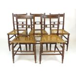 A set of 5 simulated rosewood bobbin turned side chairs, with caned legs (5)
#VAT will be added to