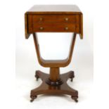 A Victorian mahogany work table, with two hinged flaps and two drawers, height 75cm
#VAT will be