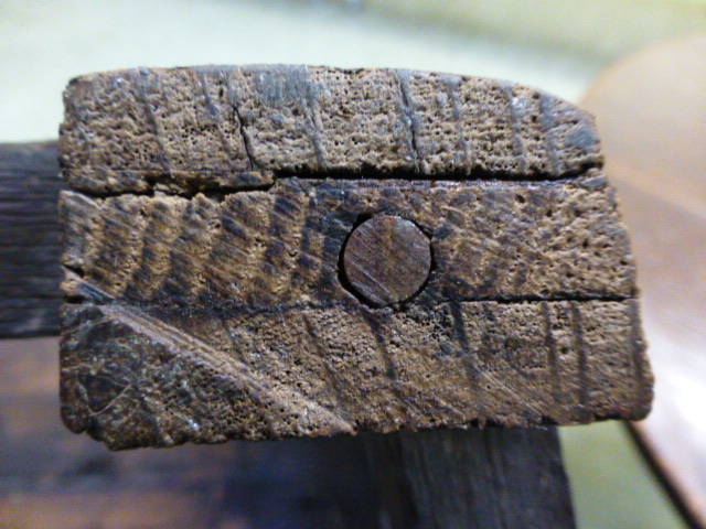 An oak joined elbow chair, possibly late 16th Century, the back carved with the date 1591, flanked - Image 9 of 11