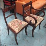 DINING CHAIRS, a set of eight, including two carvers, carvers 51cm W x 46cm D x 87cm H. (8)