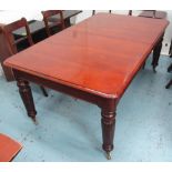 DINING TABLE, Victorian style, mahogany, extendable with one leaf, 106cm W x 176cm L x 78cm H,