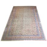 ANTIQUE ANATOLIAN CARPET, 347cm x 225cm, Safavid design on antique ivory field.