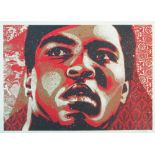 SHEPARD FAIREY (American, b.1970), 'Mohammed Ali' '06, screen print, 45cm x 60cm, 270/300, signed