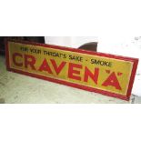'CRAVEN A' ADVERTISING SIGN, 50cm x 185c