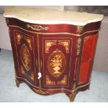 MARQUETRY SIDE CABINET, of serpentine ou