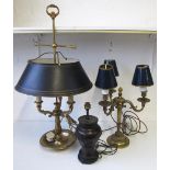 TABLE LAMPS, three various to include a