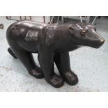 BRONZE STATUE, of a Polar Bear, 46cm H x