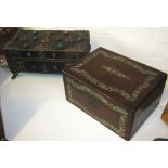 HUMIDOR, Victorian rosewood with mother-