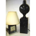 ELECTRIC CLOCK/LAMP, French Art Deco Bak